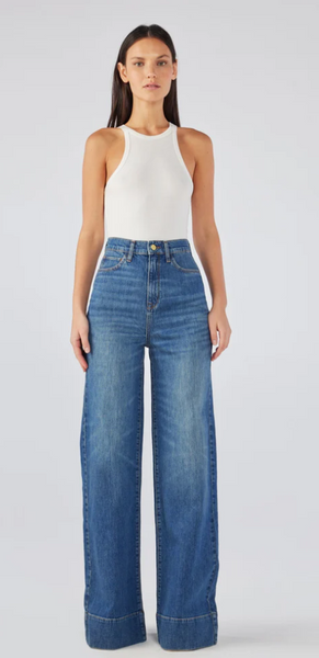 Triarchy Ms. Onassis V-High Rise Wide Leg Jean