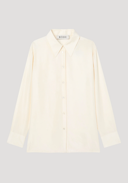 Róhe Signature Shirt In Washed Silk