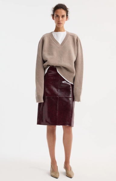 Róhe Snake Leather Skirt