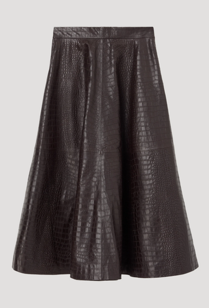 Róhe A-Line Croco Skirt