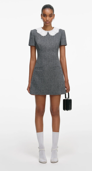 Self Portrait Collared Mini Dress