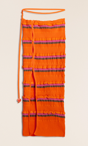 Jacquemus La jupe maille Concha Asymmetric striped skirt