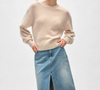 White & Warren Cashmere Blouson Sleeve Crewneck