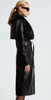 Nour Hammour Dakota Glamorous Leather Coat