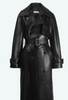 Nour Hammour Henri Leather Trench Coat