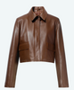 Nour Hammour Bleeker Cropped Leather Jacket