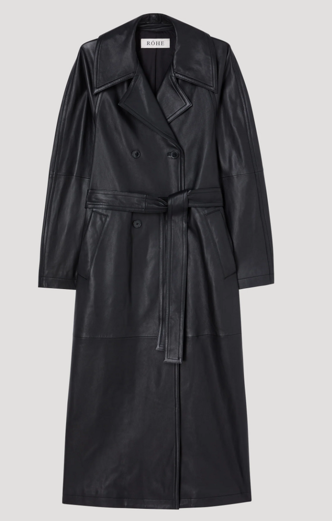 Róhe Belted Leather Trenchcoat