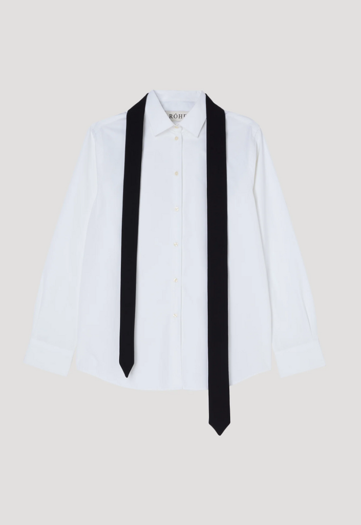 Róhe Detachble tie Shirt