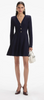 Self Portrait Navy Pointelle MIni Dress