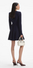 Self Portrait Navy Pointelle MIni Dress