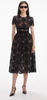 Self Portrait Lace Velvet Bow Midi Dress