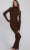 Éterne Long Sleeve Turtleneck Maxi Dress