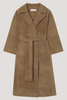 Róhe Suede Belted Wrap Coat