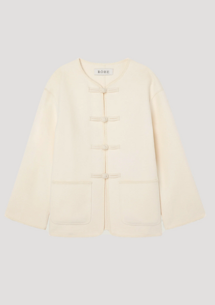 Róhe mandarin closure double-faced jacket