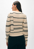 White & Warren Cashmere Broken Stripe Crewneck