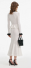 Self Portrait White Pointelle Knit Contrast Midi Dress