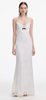 Self Portrait White Strappy Floral Lace Maxi Dress