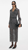 Self Portrait Grey Floral LAce Midi Dress