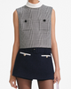Self Portrait Navy Boucle Skort