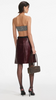 Self Portrait Burgundy Mini Skirt