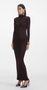Self Portrait Brown Viscose Knit Maxi Dress