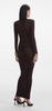 Self Portrait Brown Viscose Knit Maxi Dress