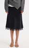 Róhe Lace-Trimmed Silk Skirt