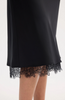 Róhe Lace-Trimmed Silk Skirt