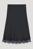 Róhe Lace-Trimmed Silk Skirt