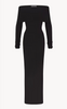 Éterne Long Sleeve Off-Shoulder Maxi Dress