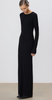 Éterne Long Sleeve Crewneck Maxi Dress