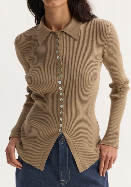 Róhe Elongated Rib Cardigan