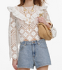 Self Portrait White Crochet Broderie Lace Top