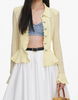 Self Portrait Yellow Pointelle Cardigan