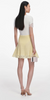 Self Portrait Yellow Pointelle Knit Mini Skirt