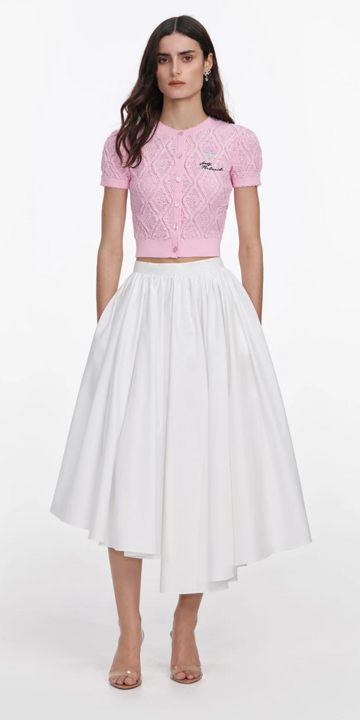 Self Portrait Pink Piontelle Knit Top