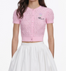 Self Portrait Pink Piontelle Knit Top