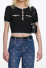 Self Portrait Pointelle Knit Top