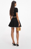 Self Portrait Black Pointelle Mini Skirt