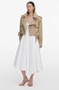 Self Portrait Beige Cropped Trench Jacket