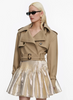 Self Portrait Beige Cropped Trench Jacket