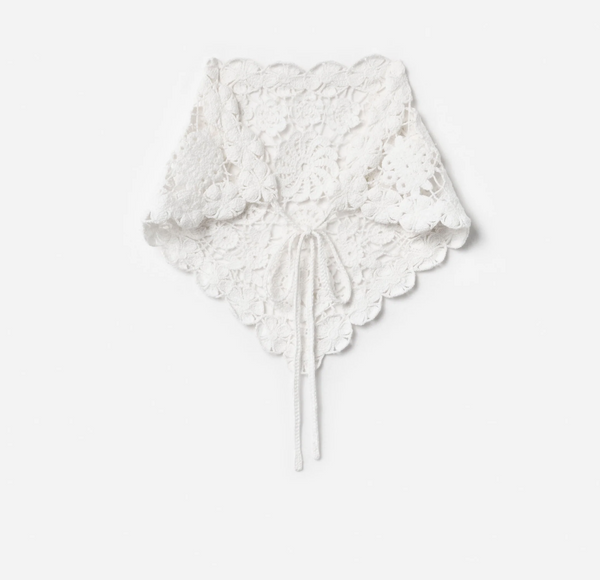 Self Portrait White Crochet Bandana