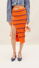 Jacquemus La jupe maille Concha Asymmetric striped skirt